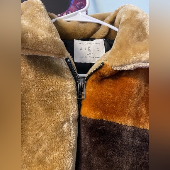 Urban Outfitters Faux Fur Patchwork Coat - Picture 3 of 7